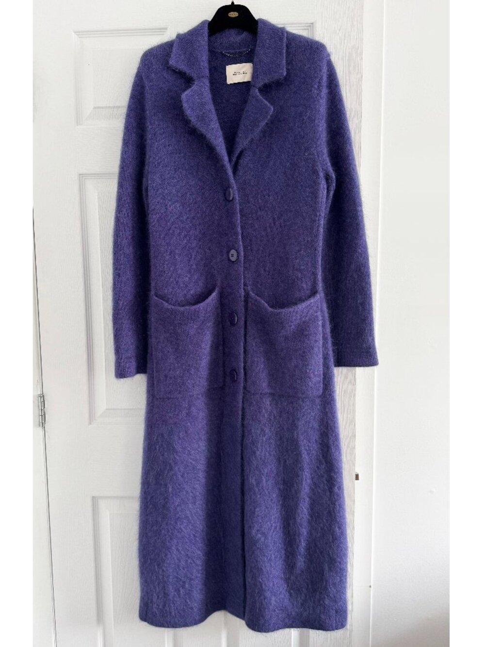 Dorothee Schumacher Merino/Cashmere Coat in Purple, size "2" (fits S/M)